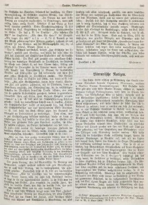 598-600 Literarische Notizen