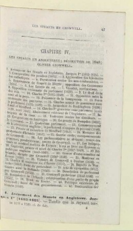 Chapitre IV. Les Stuarts en Angleterre; révolution de 1648; Olivier Cromwell