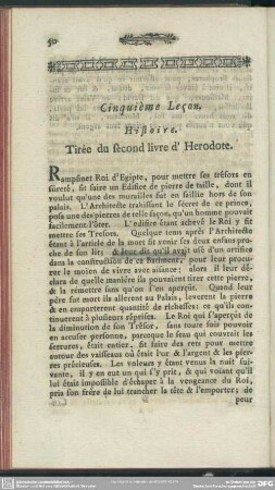 Cinquième Leçon