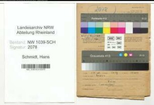 Entnazifizierung Hans Schmidt , geb. 05.02.1902 ()
