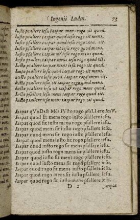Iaspar quod sit mens iusto rogo psallere iesu