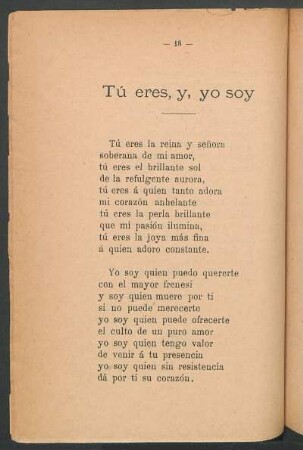 Tú eres, y , yo soy