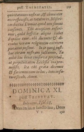 Dominica XI. Post Trinitatis. - Dominica XV. post Trinitatis.