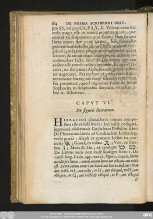 Caput VI. De figuris literarum.