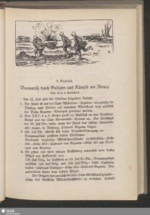 6. Kapitel. Vormarsch durch Galizien und Kämpfe am Zbrucz