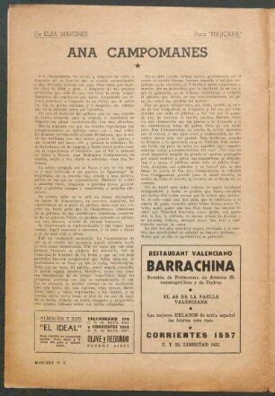 Ana Campomanes : para "Máscara"