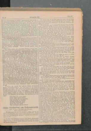 Ueber Christentum und Rechenunterricht