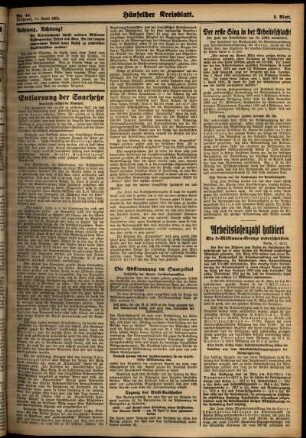 Zweite Ausgabe vom Mittwoch, den 11. April 1934.