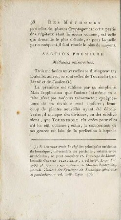 Section Première. Méthodes universelles.