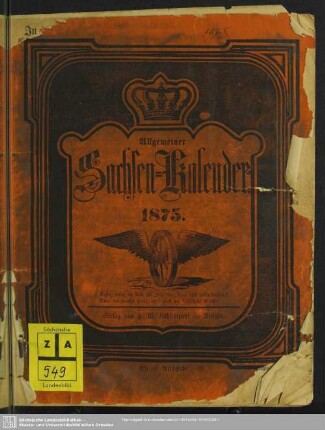 1875: Allgemeiner Sachsen-Kalender