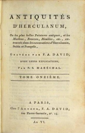 Les Antiquités D'Herculanum : Avec Leurs Explications En François, 11