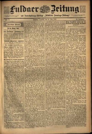 Zweite Ausgabe vom Dienstag, den 24. Mai 1898.