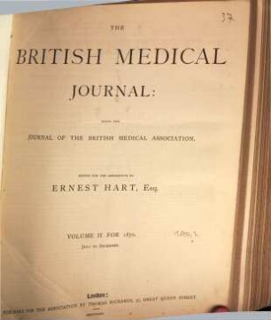 British medical journal : BMJ. 1870, 1870, Vol. 2
