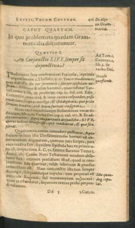 Caput Quartum. In quo problemata quaedam Grammaticalia discutiuntur.