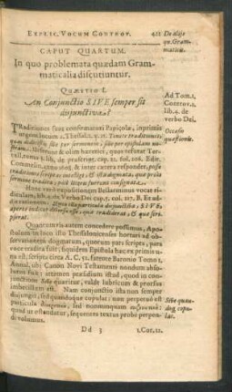 Caput Quartum. In quo problemata quaedam Grammaticalia discutiuntur.
