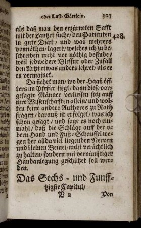 Das Sechs- und Funfftzigste Capitul. - Das Sechtzigste Capitul.