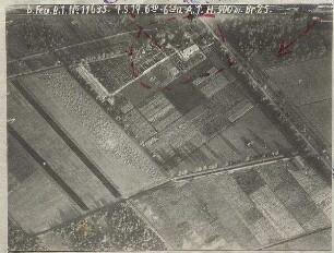 Torfstecherei an der Straße Schleißheim-Dachau (mit Einzeichnungen) (900 m)