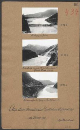 Felsenstraße Segusino_Vas a. d. Piave gegen N. (Monte Sands 1535 m)