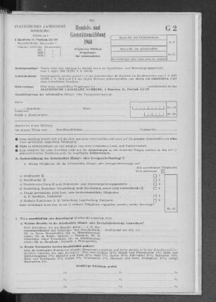 G2 Fragebogen für Arbeitsstätten