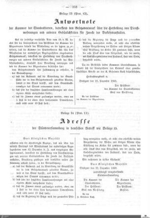 Beilagen zu Protokoll, 12. Sitzung