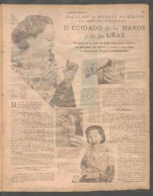 El cuidado de las manos y de las uñas : Una clase de belleza por semana
