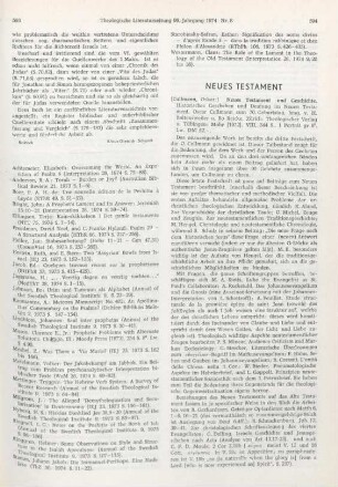 594-595 [Rezension] Neues Testament und Geschichte