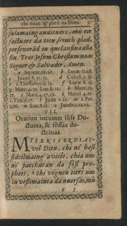 VII. Oratiun incunter foss Doctuors, & fossas doctrinas.
