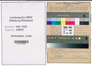 Entnazifizierung Luise Schloesser , geb. 13.04.1904 ()