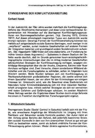 9-34, Ethnographie der Konfliktverarbeitung