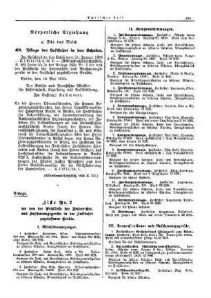 Pflege der Luftfahrt in den Schulen : [Körperliche Erziehung] ; [Für das Reich] ; [Amtliche Erlasse] ; [Amtlicher Teil]
