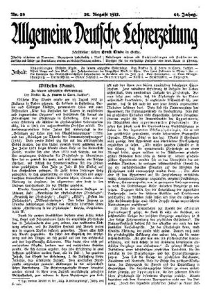 Wilhelm Wundt : zu seinem achtzigsten Geburtstage