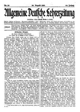 Wilhelm Wundt : zu seinem achtzigsten Geburtstage