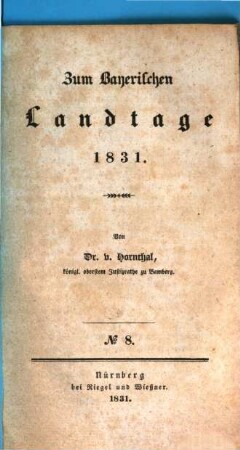 Zum Bayerischen Landtage 1831, 8