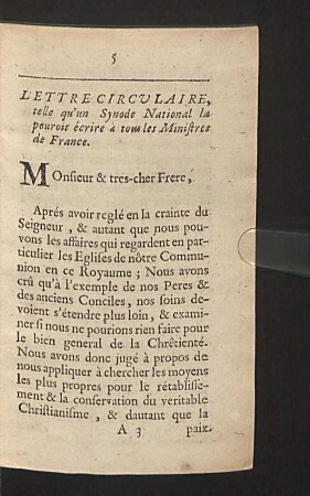 Lettre circulaire