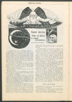 La chacra misteriosa - Nuestro detective "Sifro" en Bolivar - La primera correspondencia : mujer funesta