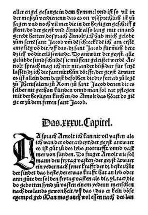 Das XXXVI. Capitel