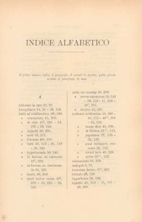 Indice Alfabetico