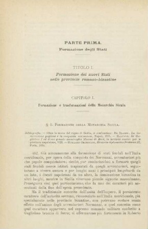 Parte prima. Formazione degli Stati