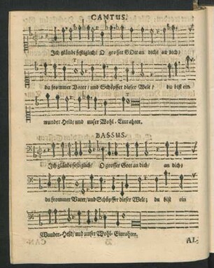 Cantus. Altus.