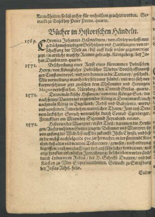 Bücher in Historischen Händeln.