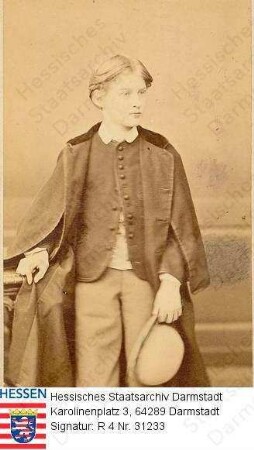 Carrière, Justus, Prof. Dr.phil. (1854-1893) / Porträt, Jugendbildnis, stehend, Kniestück