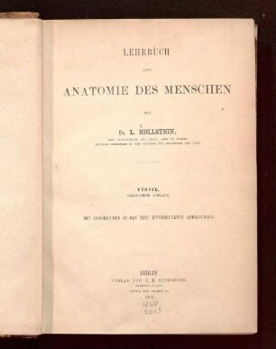 Lehrbuch der Anatomie des Menschen