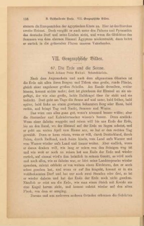 VII. Geographische Bilder