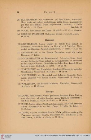 Steinzeug (Nr. 170 - 175)