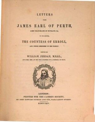 Correspondence of James Carl of Perth