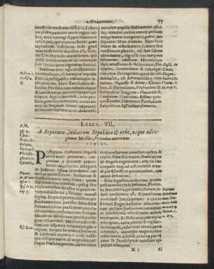 Liber VII. A Reparata Judaeorum Republica & urbe, usque adregnum Messiae, Periodus annorum CCCCXC