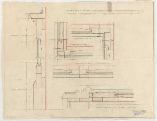 Thiersch, Friedrich von; München; Haus Pechmann - Wandbekleidung der Diele (Schnitte)