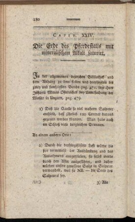 Capit. XXIV. Die Erde des Pferdestalls mit mineralischem Alkali saturirt.