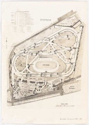 Sportforum Rennbahn Grunewald, Berlin: Plan des Sportforums Grunewald in Berlin