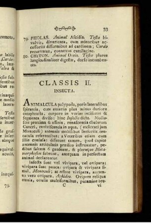 Classis II. Insecta.